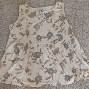 Wonderly Cream and Tan Top